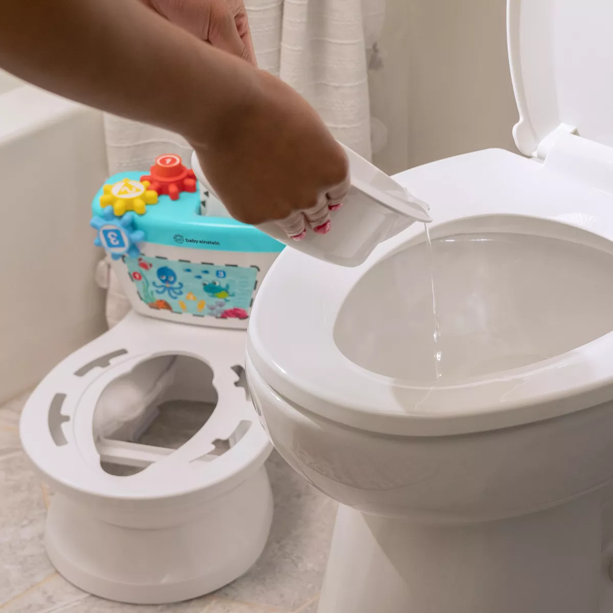 Foto 8 pulgar | Baño Entrenador Baby Einstein 2 en 1 Adaptador Desmontable Blanco
