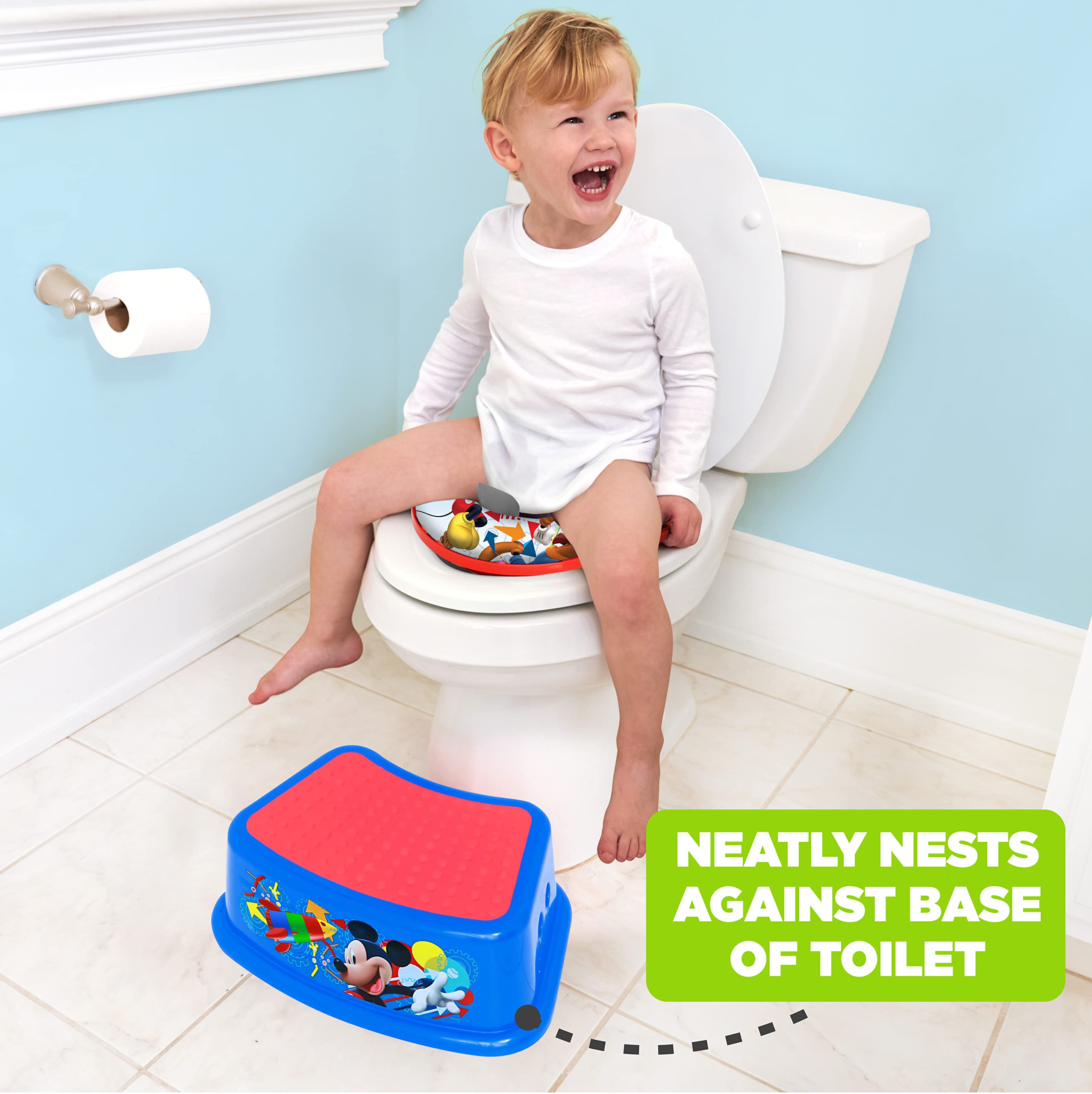 Foto 7 pulgar | Taburete De Baño Ginsey Disney Mickey Mouse Clubhouse - Venta Internacional.
