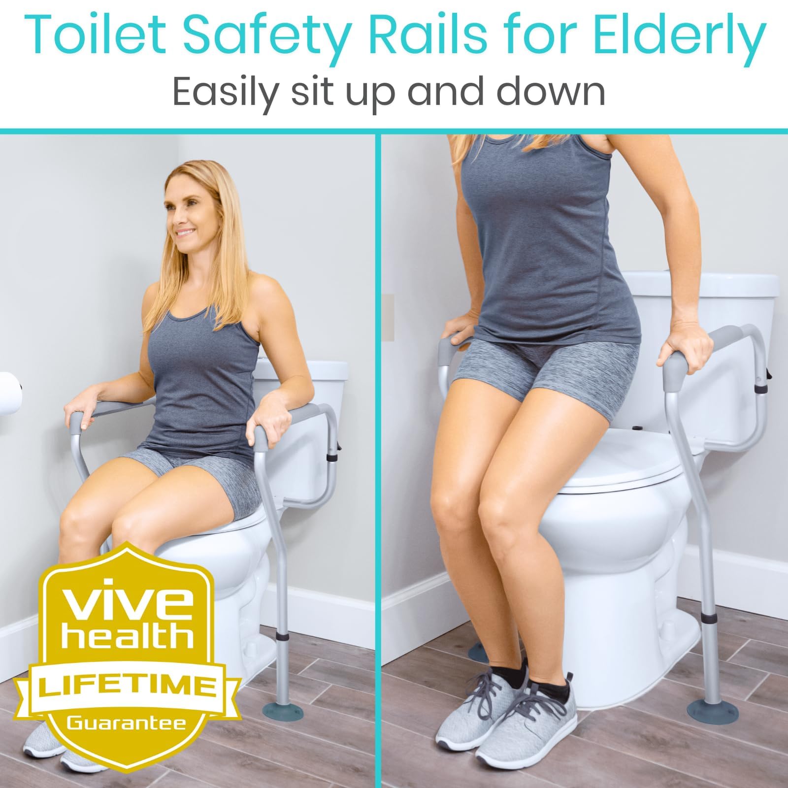 Foto 3 pulgar | Toilet Rail Vive Bathroom Safety Marco Ajustable En Altura - Venta Internacional.