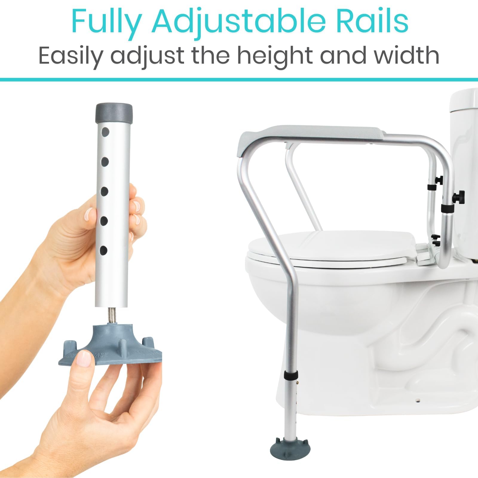 Foto 4 pulgar | Toilet Rail Vive Bathroom Safety Marco Ajustable En Altura - Venta Internacional.