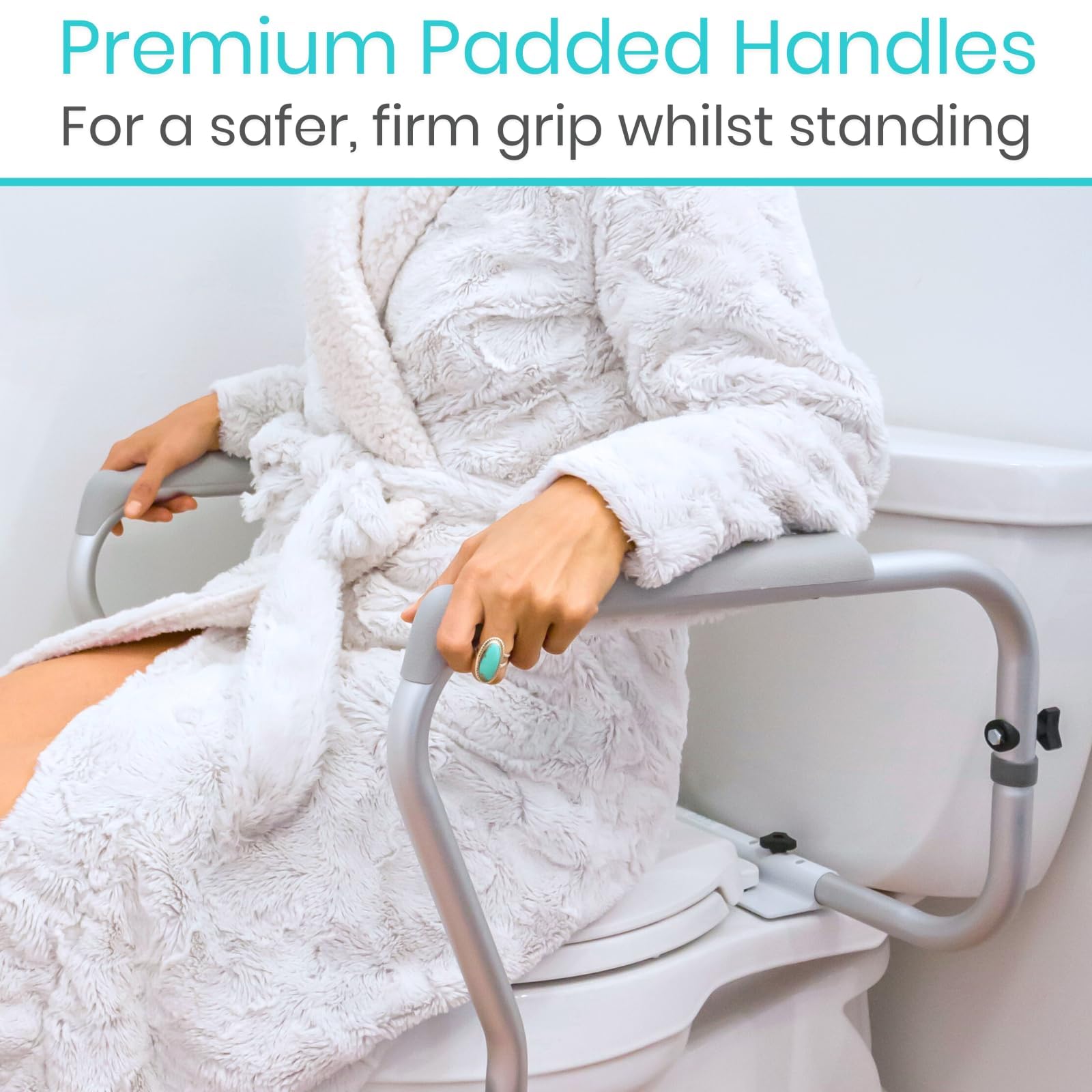 Foto 5 pulgar | Toilet Rail Vive Bathroom Safety Marco Ajustable En Altura - Venta Internacional.