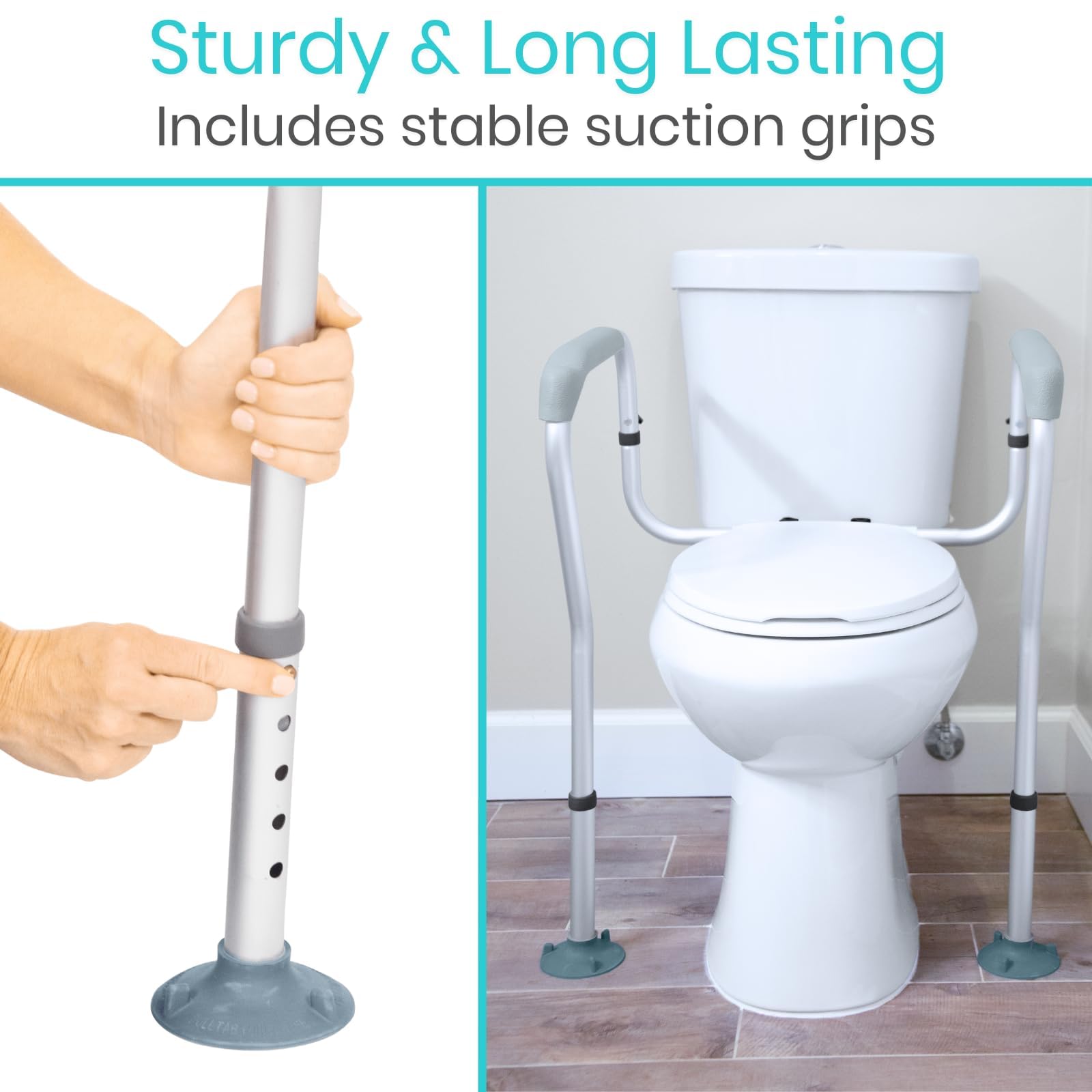 Foto 6 pulgar | Toilet Rail Vive Bathroom Safety Marco Ajustable En Altura - Venta Internacional.