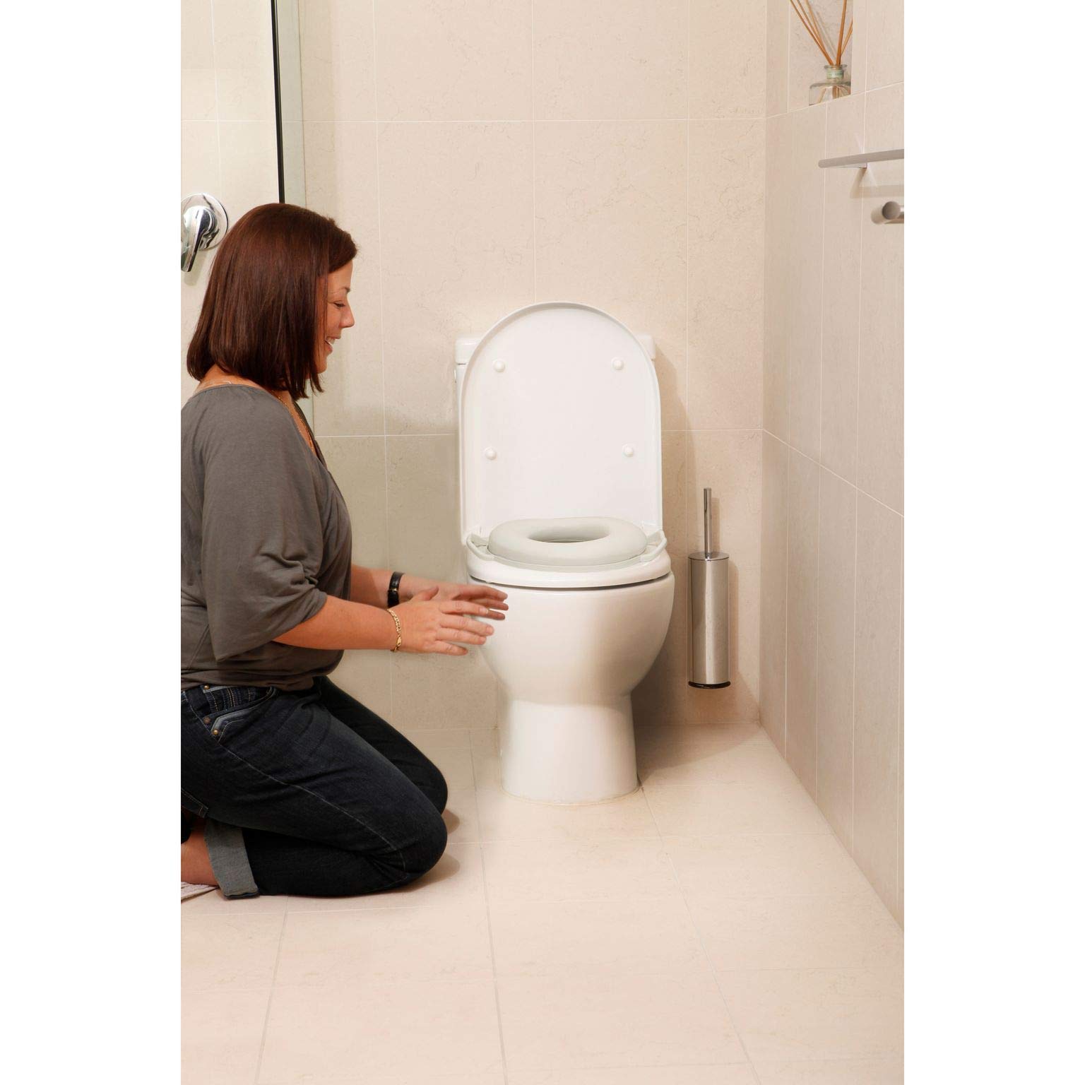 Foto 7 pulgar | Asiento Para Inodoro Dreambaby Con Acolchado Suave Y Asas De Agarre Wh - Venta Internacional.