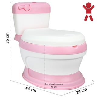 Foto 4 | Baño Entrenador Para Niños Antideslizante Con Asiento Acolchado Diseño Realista - Rosa