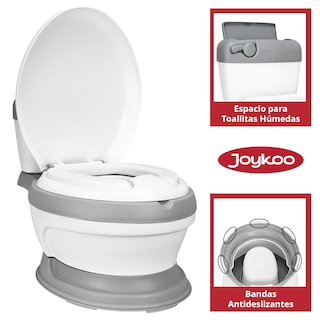 Foto 3 | Baño Entrenador Para Niños Antideslizante Con Asiento Acolchado Diseño Realista - Gris
