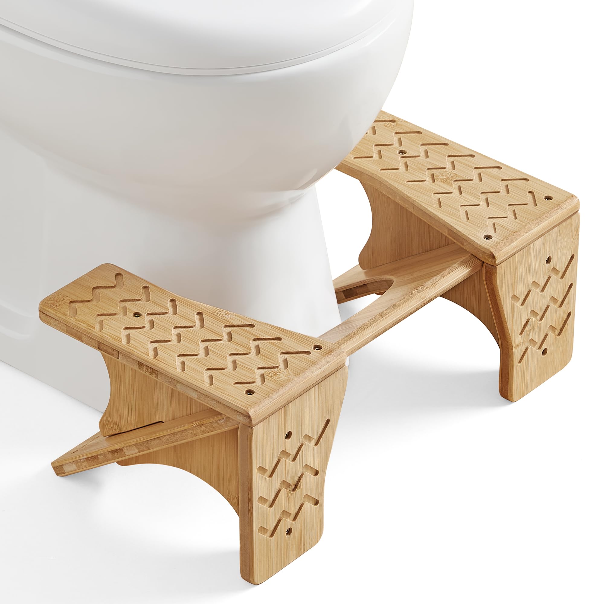 Foto 2 pulgar | Taburete Songmics De Bambú Ajustable En Altura, Color Beige Natural - Venta Internacional.