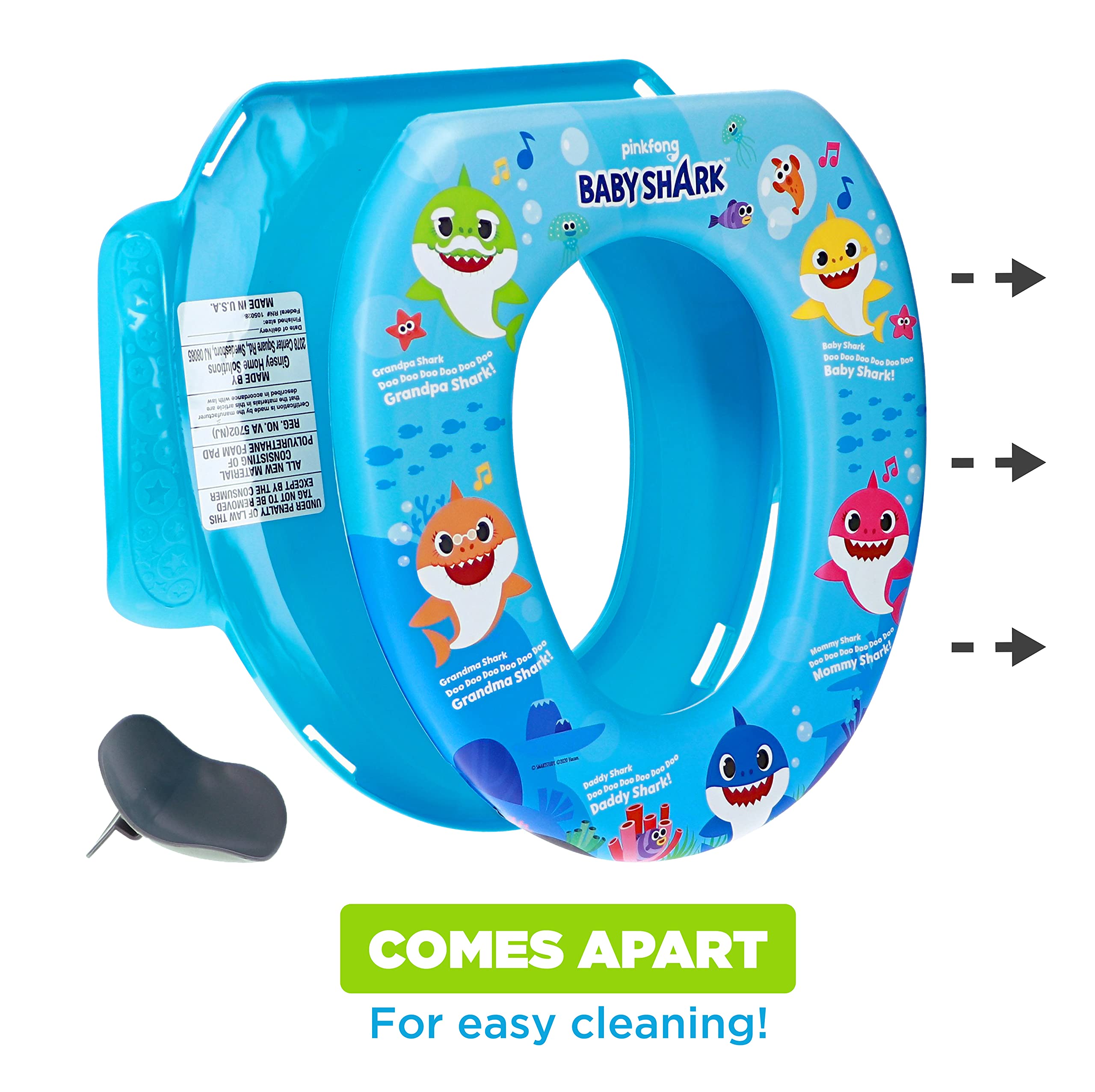 Foto 6 pulgar | Set De Entrenamiento Para Ir Al Baño Ginsey Pinkfong Baby Shark, 2 Piezas - Venta Internacional.