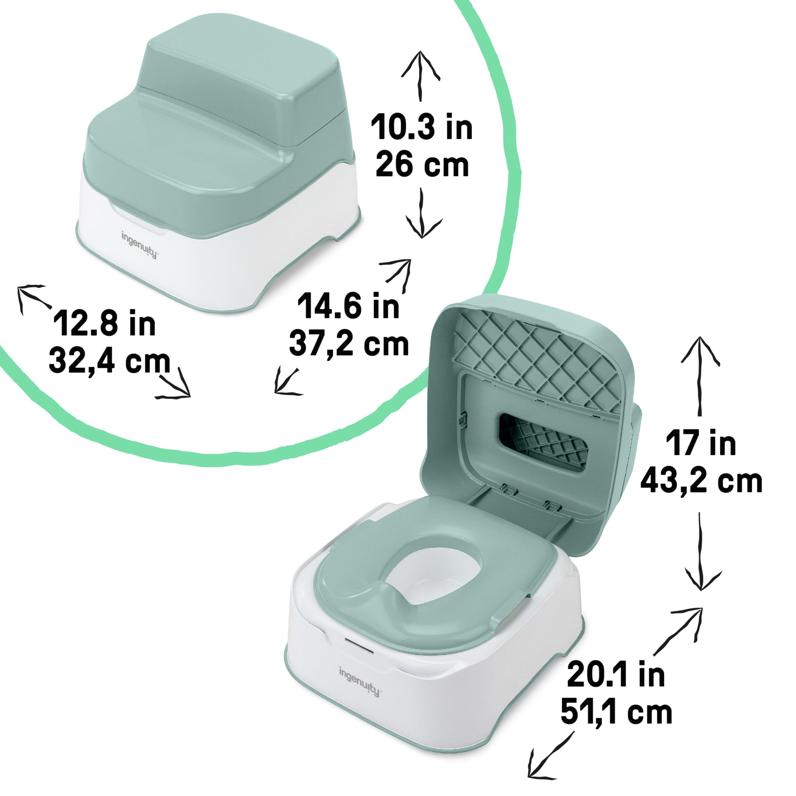 Foto 8 pulgar | Sistema De Entrenamiento Para Ir Al Baño 3 En 1 Ingenuity Prepárate Para Ir Al Baño - Venta Internacional.