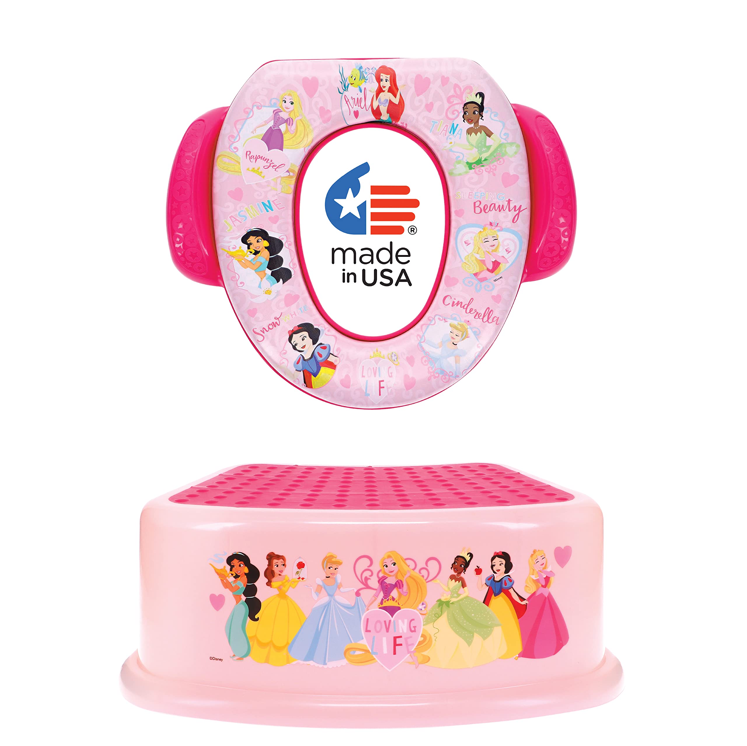 Set De Entrenamiento Para Ir Al Baño Disney Princess Loving Life, 2 Piezas - Venta Internacional.