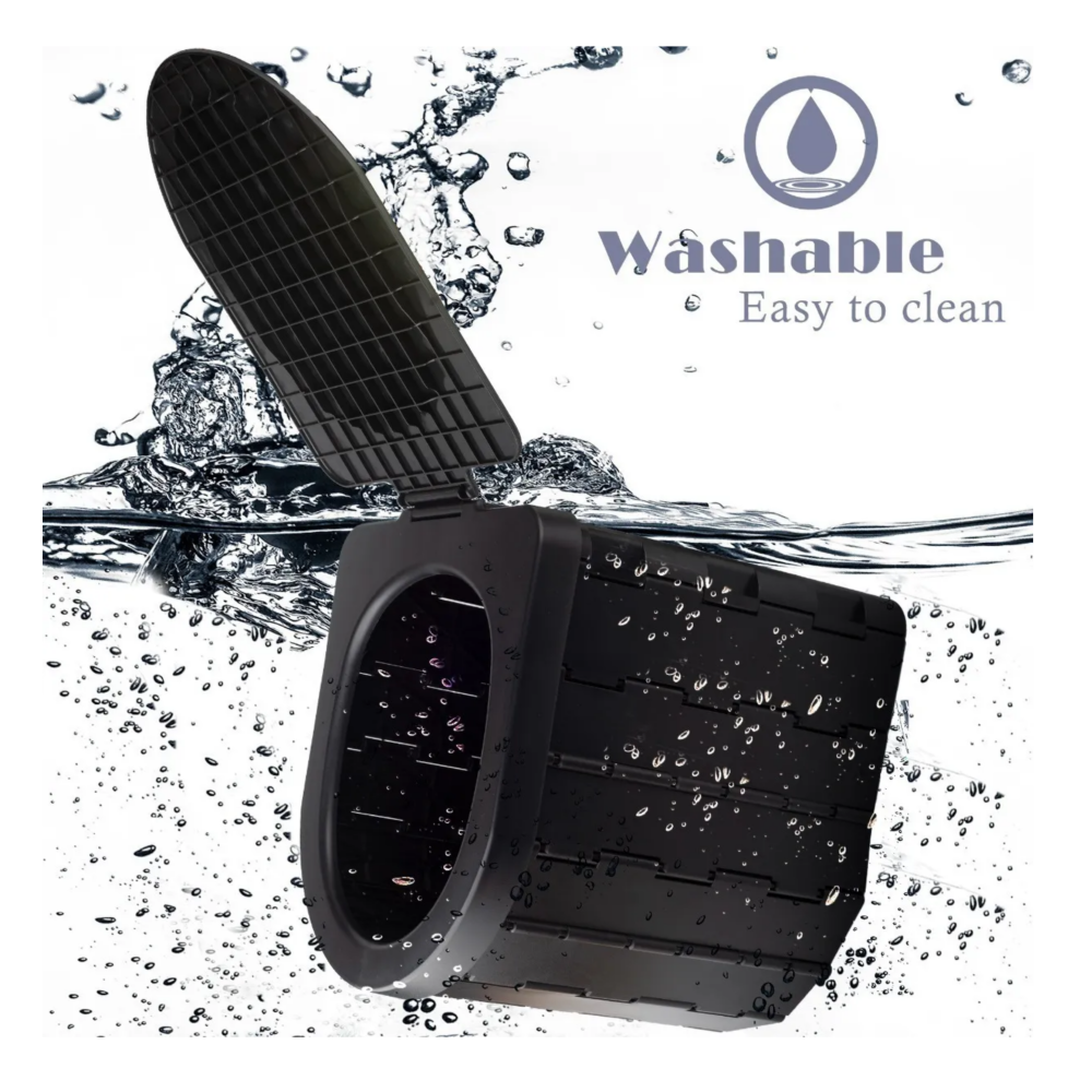 Foto 4 pulgar | Inodoro Portátil Plegable Para Acampar Para Viajes Belug  Negro