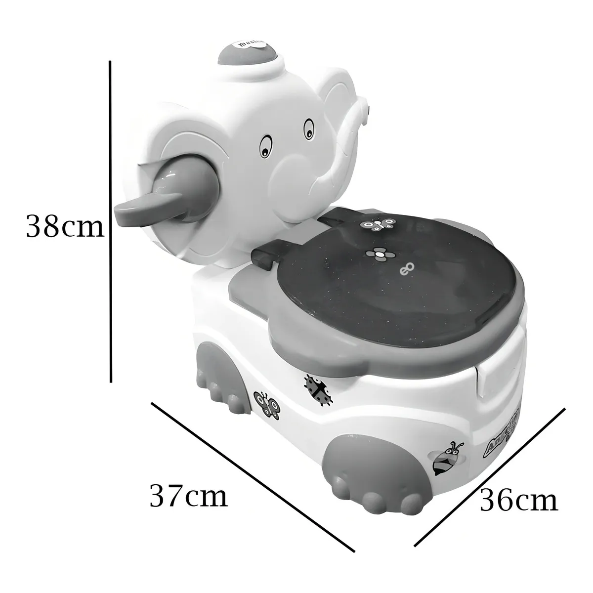 Foto 5 pulgar | Bañito Elefante Entrenador Para Bebe Musical Niño Con Dispensador Papel Eo Safe Imports Esi-20297 Azul