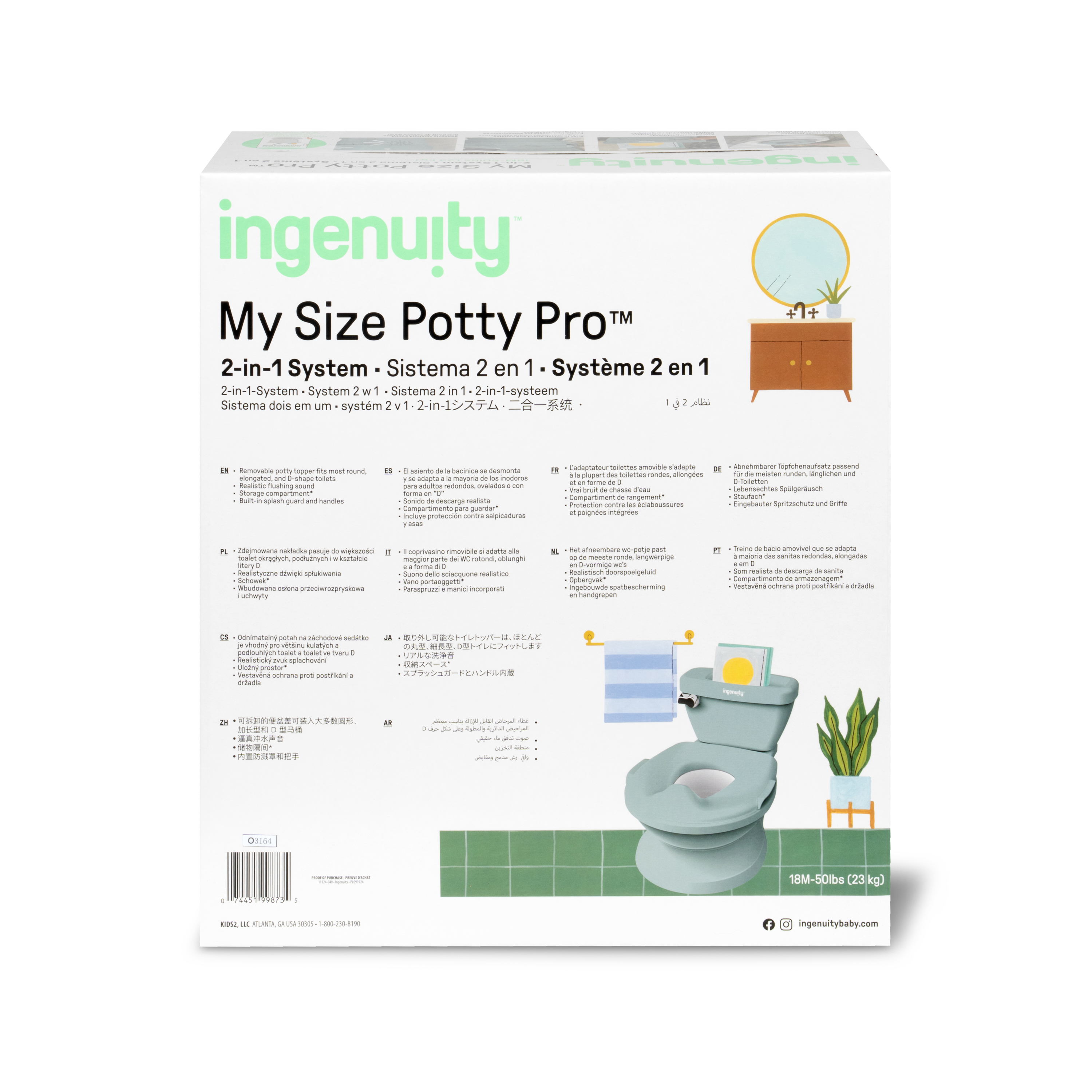 Foto 4 | Baño Entrenador Infantil Summer Ingenuity My Size Potty Pro Verde