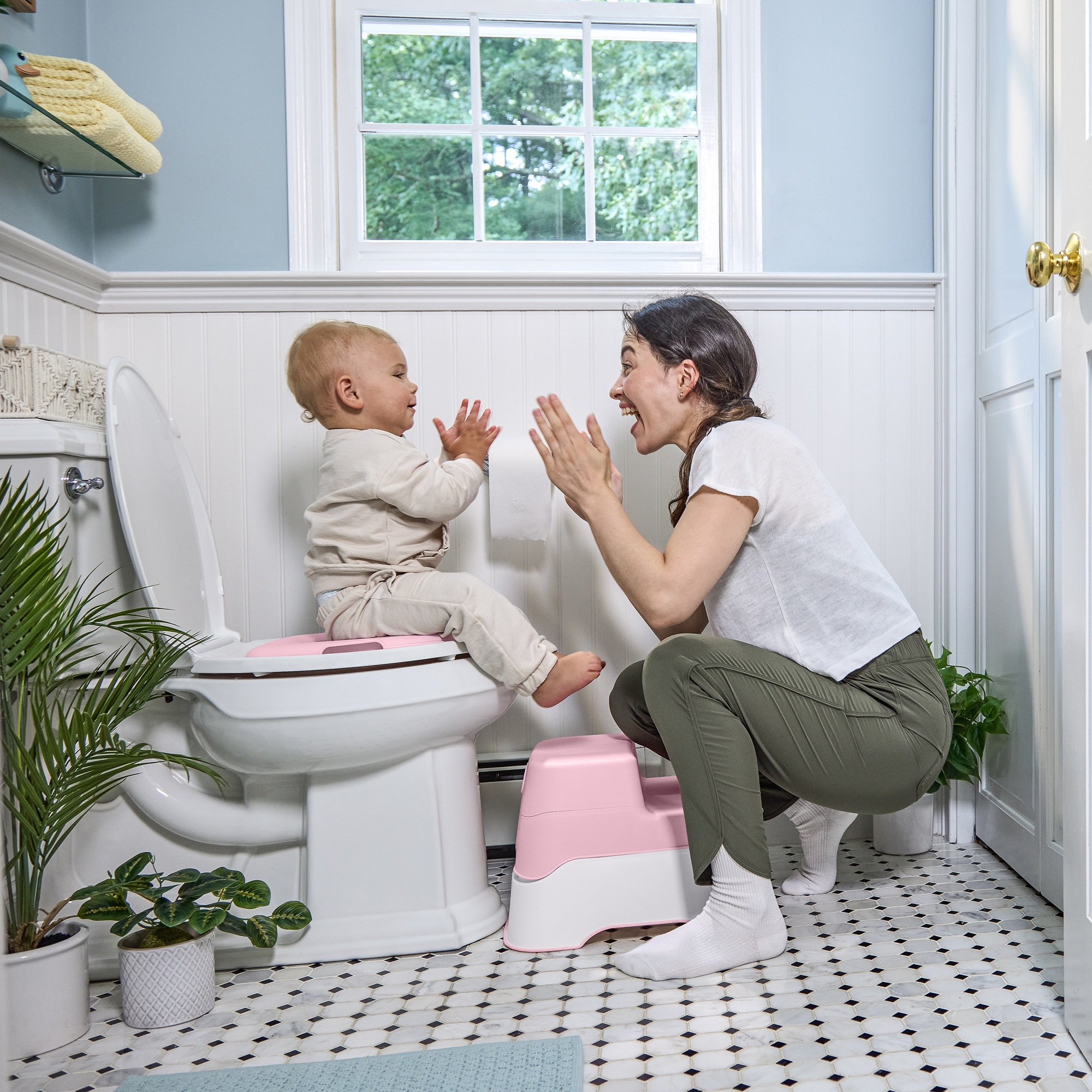 Foto 4 pulgar | Baño Entrenador Para Bebé Ingenuity Prepare To Potty 3 En 1 Rosa