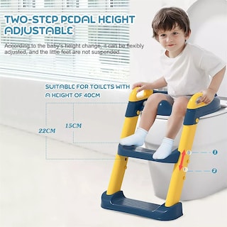 Foto 6 | Baño para Niños con Escalera y Agarradera Belug color Azul