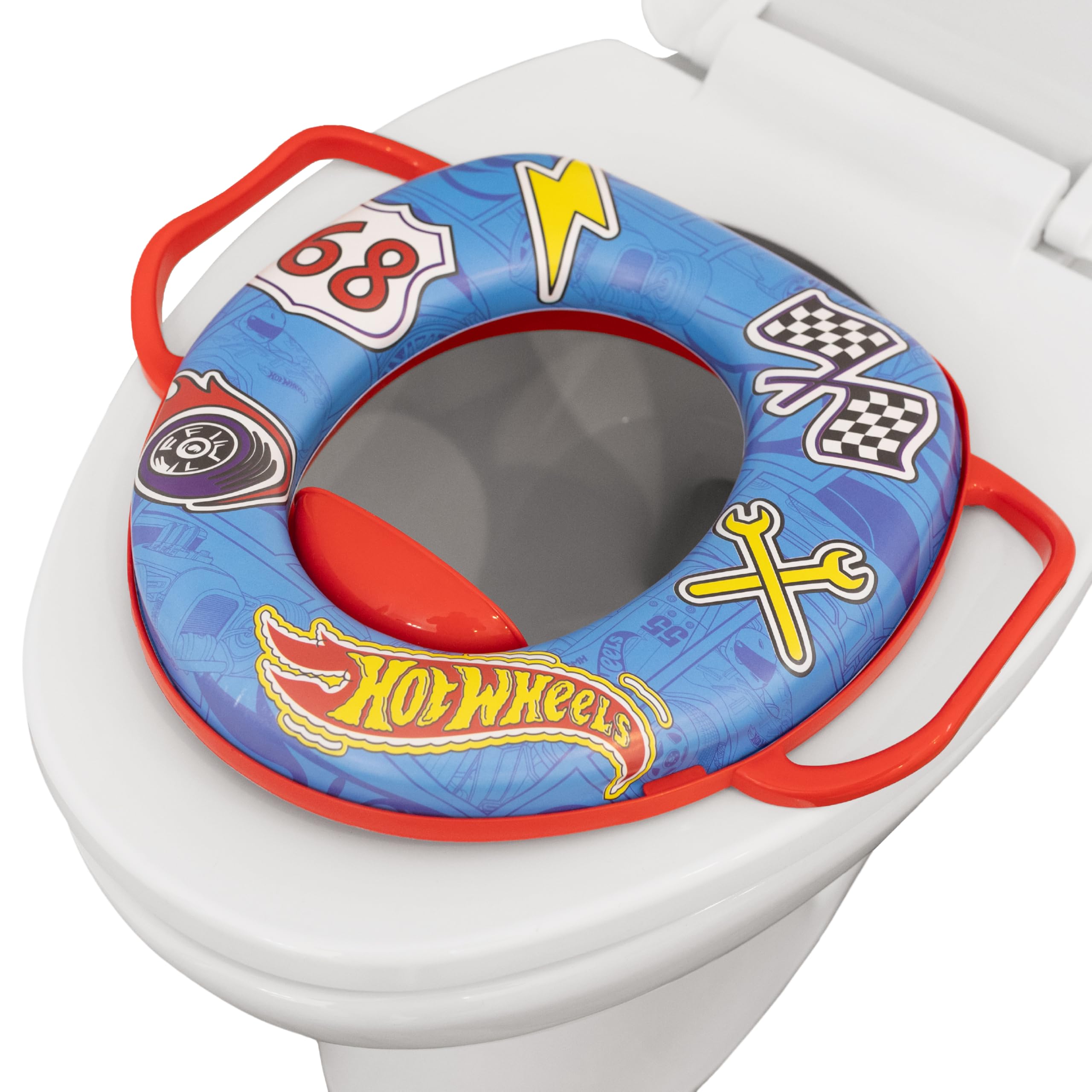 Foto 2 pulgar | Asiento Para Ir Al Baño Hot Wheels Soft Con Gancho De Almacenamiento Para Niños Pequeños - Venta Internacional.