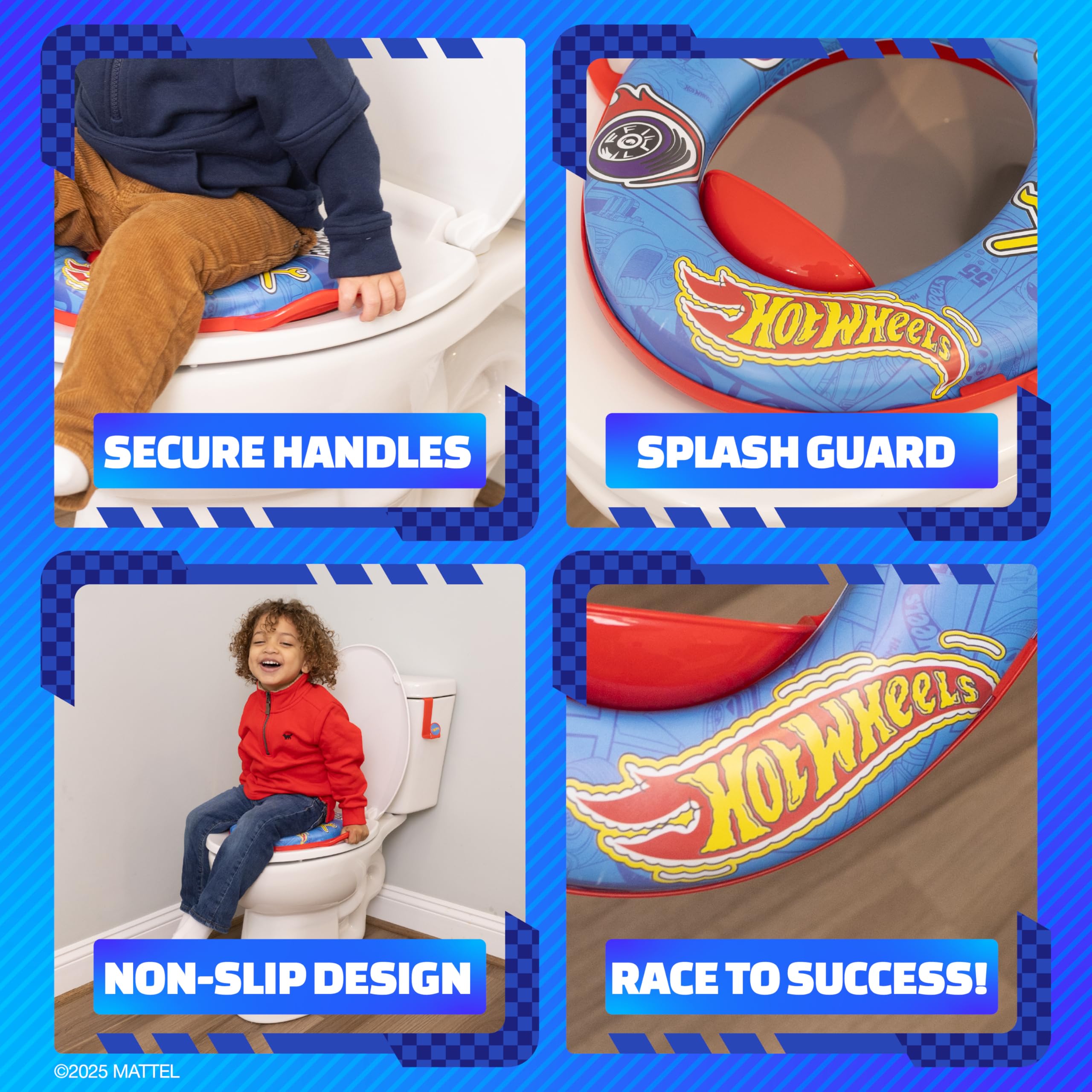 Foto 3 pulgar | Asiento Para Ir Al Baño Hot Wheels Soft Con Gancho De Almacenamiento Para Niños Pequeños - Venta Internacional.