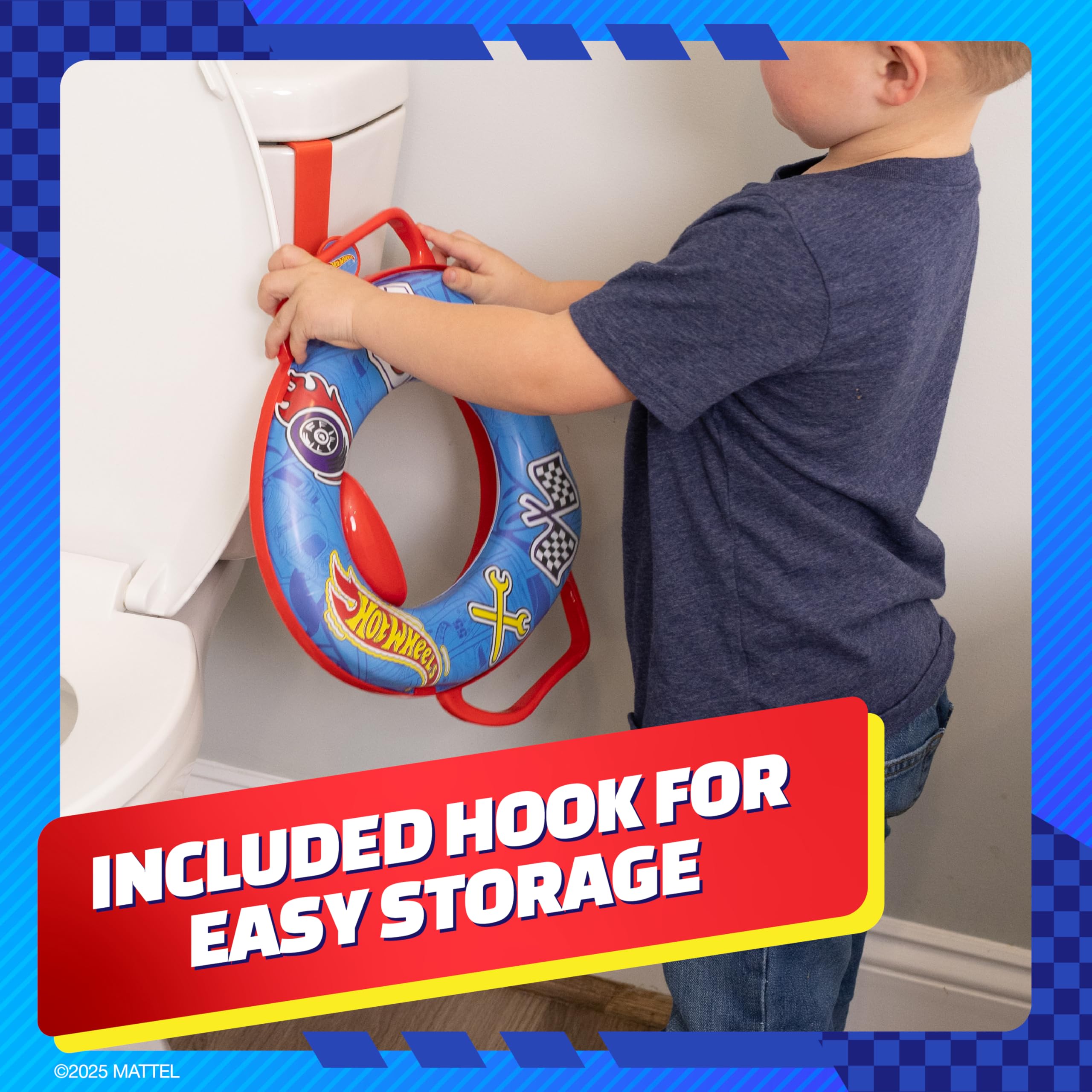 Foto 4 pulgar | Asiento Para Ir Al Baño Hot Wheels Soft Con Gancho De Almacenamiento Para Niños Pequeños - Venta Internacional.