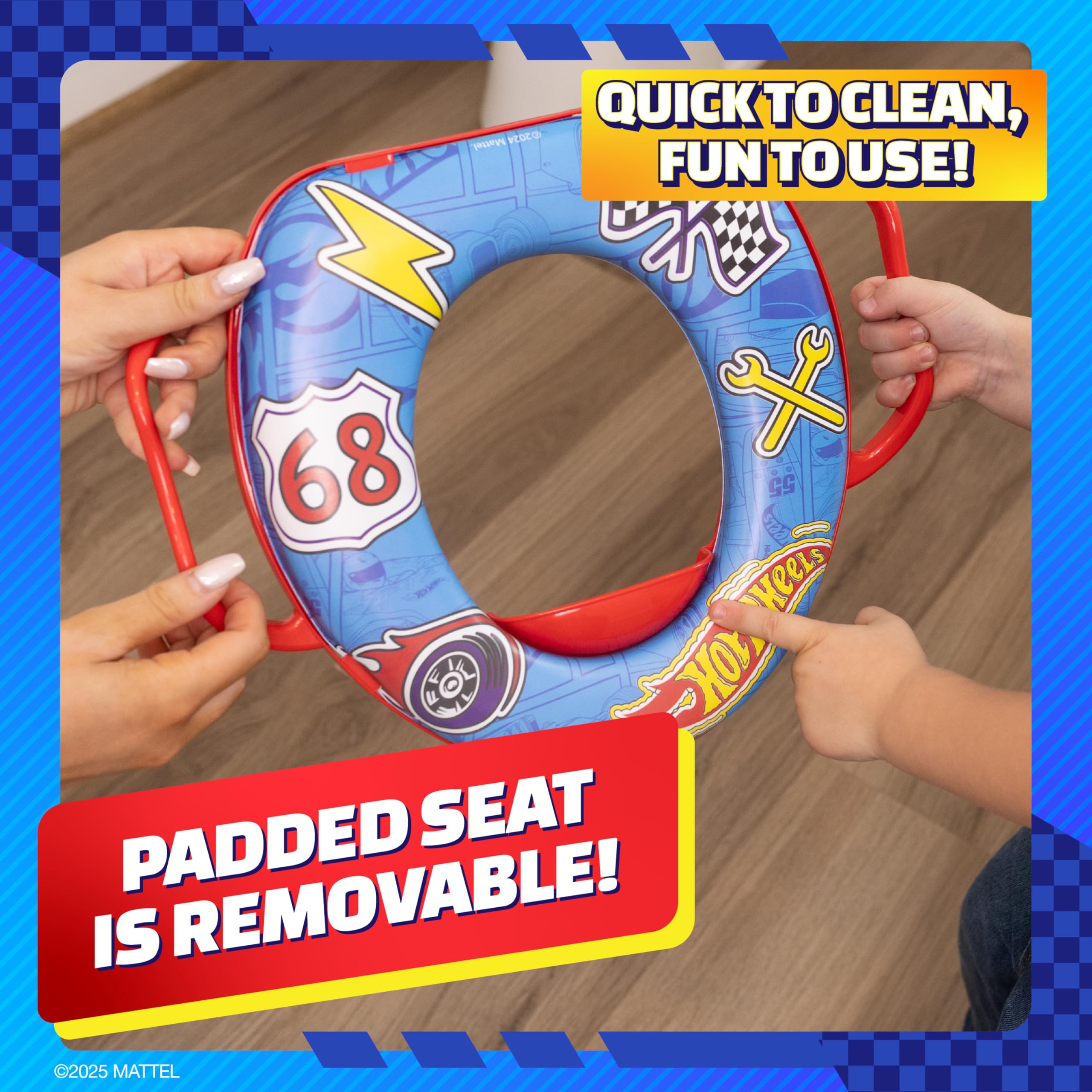 Foto 6 pulgar | Asiento Para Ir Al Baño Hot Wheels Soft Con Gancho De Almacenamiento Para Niños Pequeños - Venta Internacional.