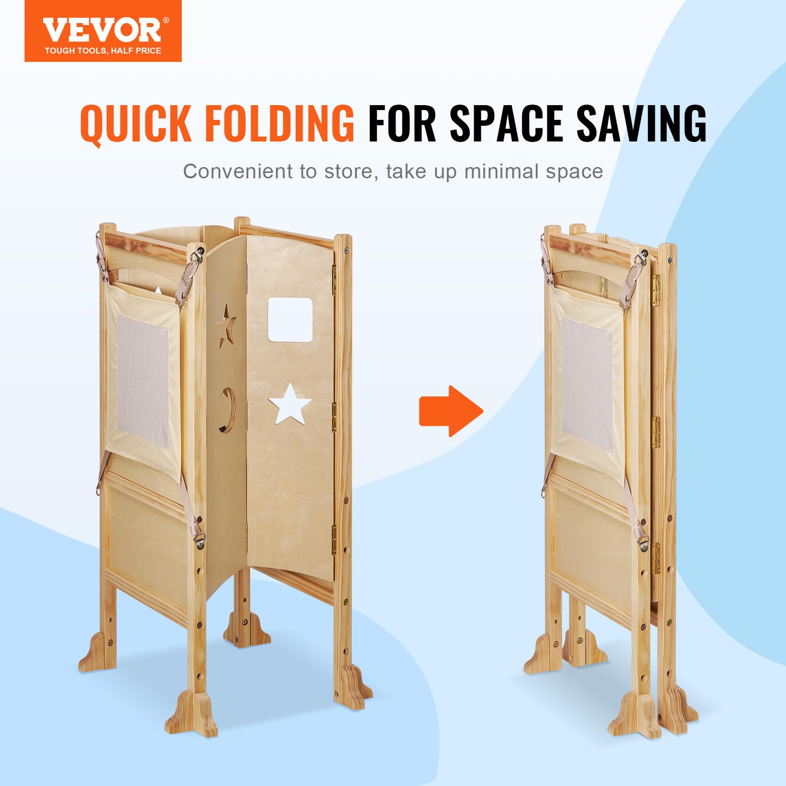 Foto 3 pulgar | Taburete Plegable Vevor Para Niños Pequeños, Ajustable En 3 Alturas - Venta Internacional.