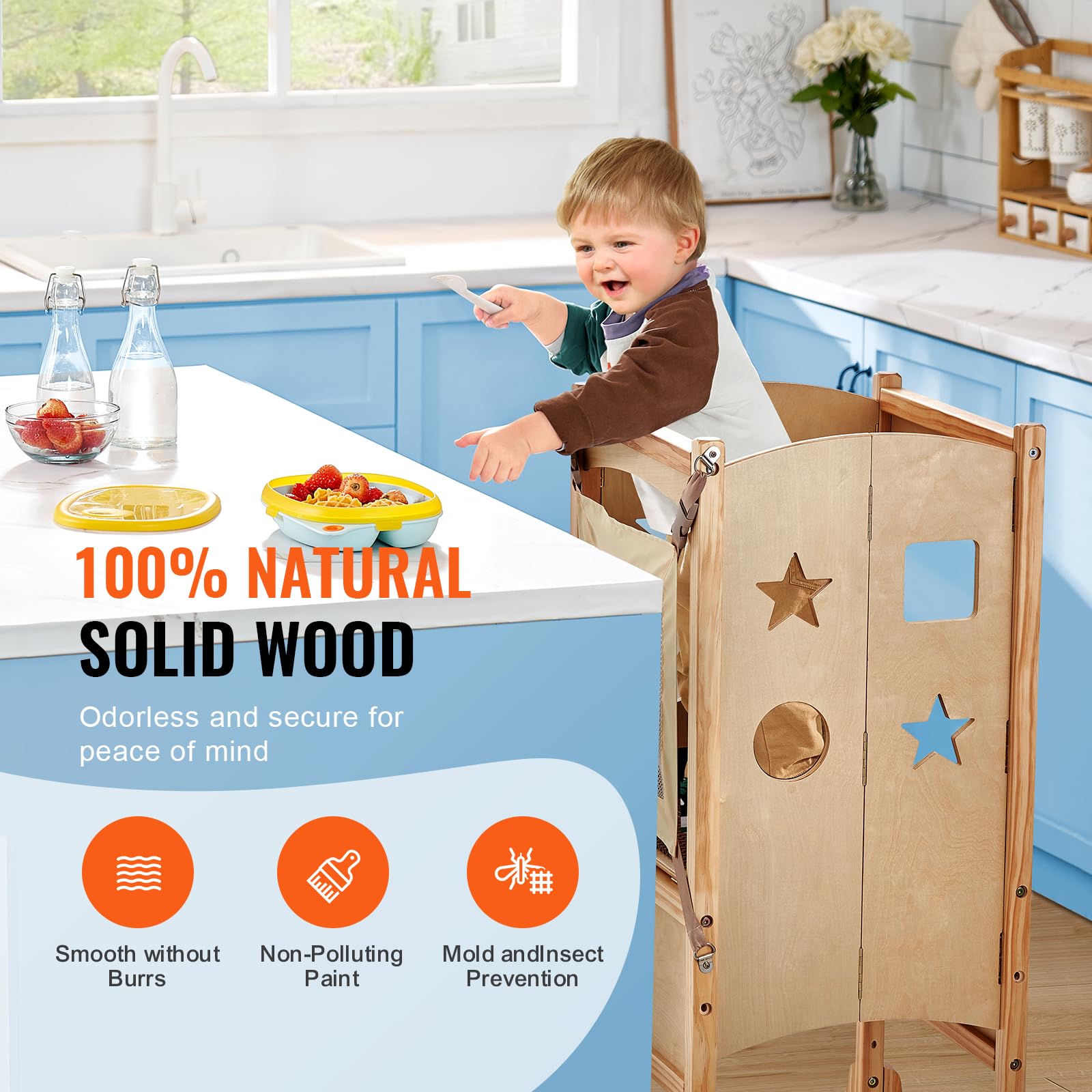 Foto 4 | Taburete Plegable Vevor Para Niños Pequeños, Ajustable En 3 Alturas - Venta Internacional.