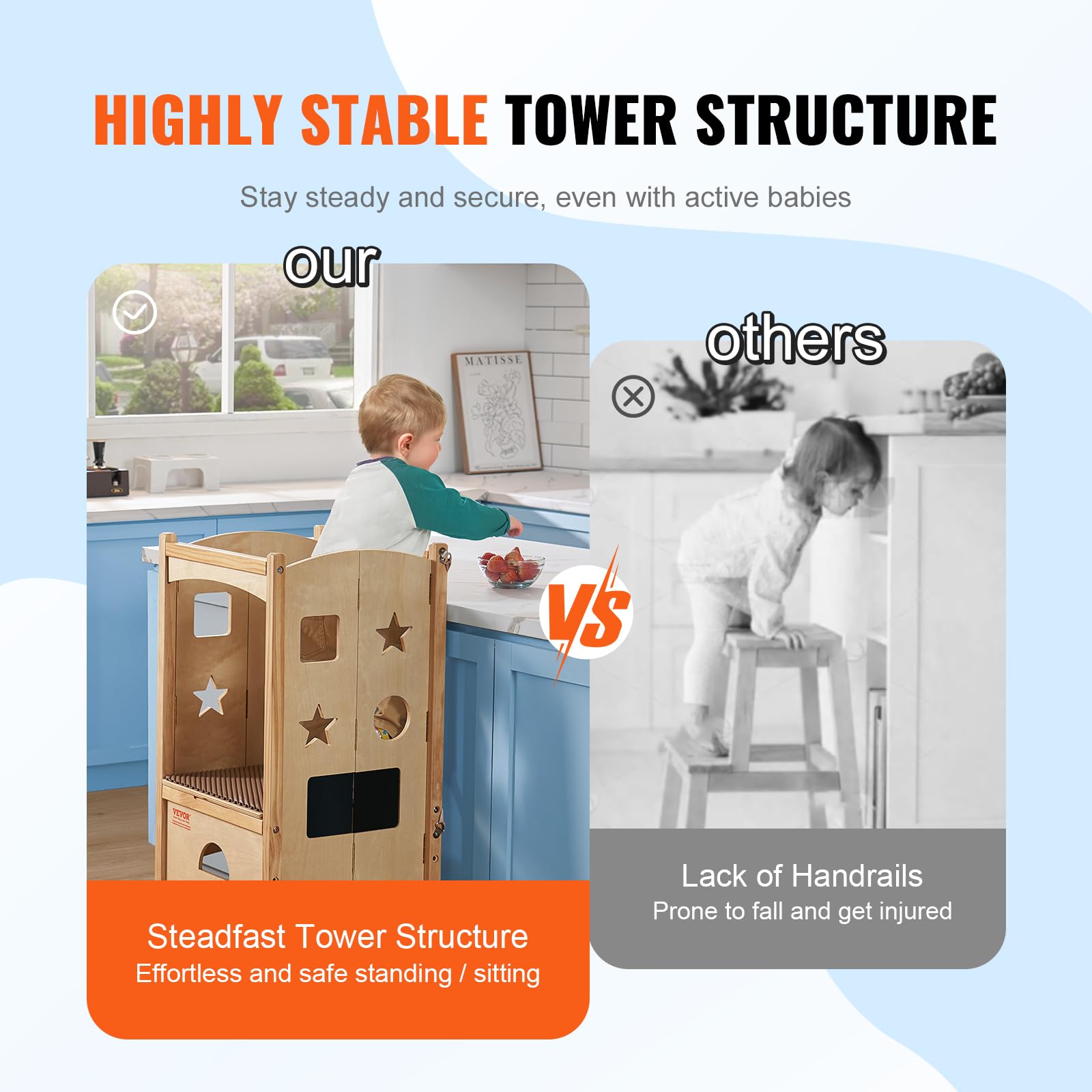 Foto 6 pulgar | Taburete Plegable Vevor Para Niños Pequeños, Ajustable En 3 Alturas - Venta Internacional.