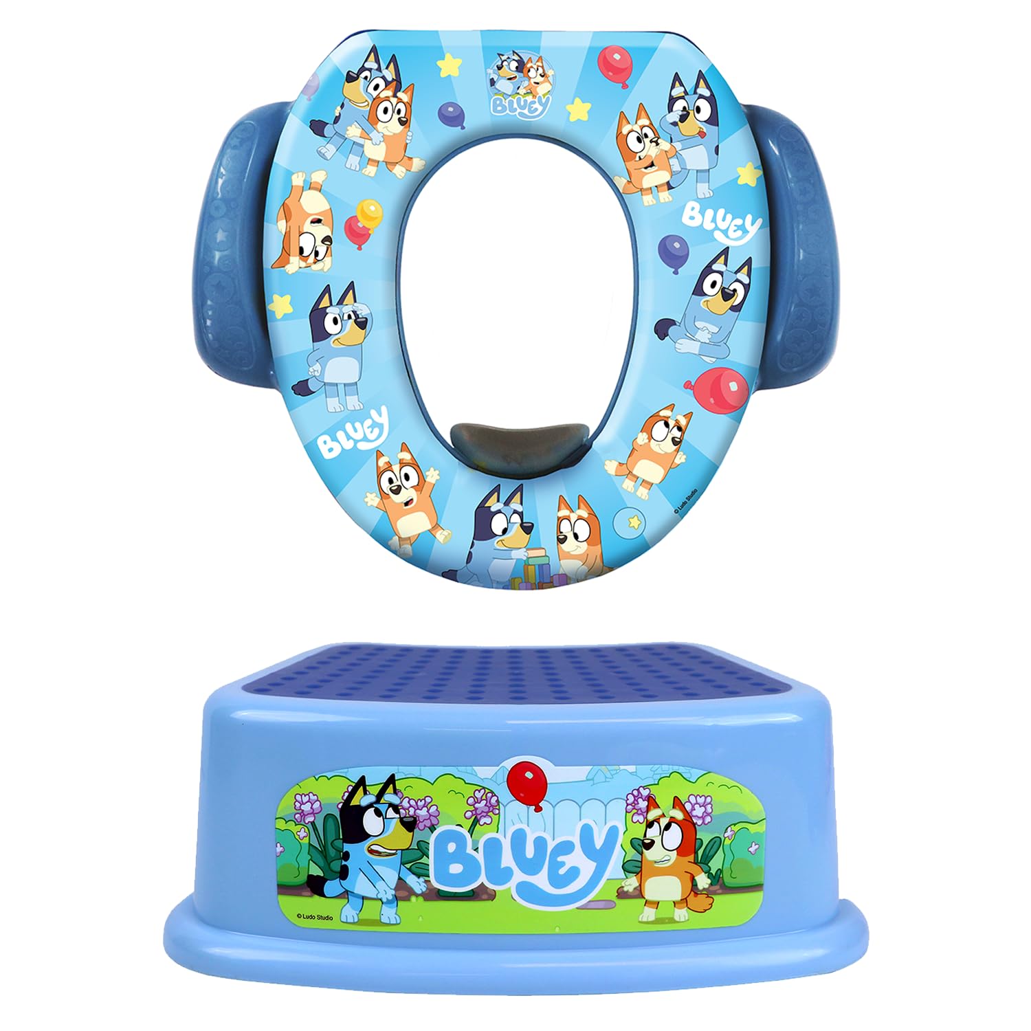 Foto 2 pulgar | Set De Entrenamiento Para Ir Al Baño Ginsey Bluey Con Asiento Y Taburete Blandos - Venta Internacional.