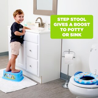 Foto 2 | Set De Entrenamiento Para Ir Al Baño Ginsey Bluey Con Asiento Y Taburete Blandos - Venta Internacional.