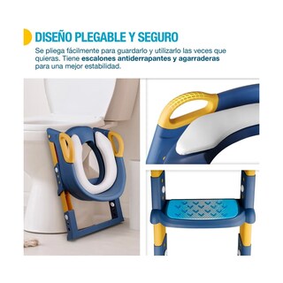 Foto 4 | Asiento Entrenador Con Escalera Plegable 2-5 Años Para Niños Lab.g Azul