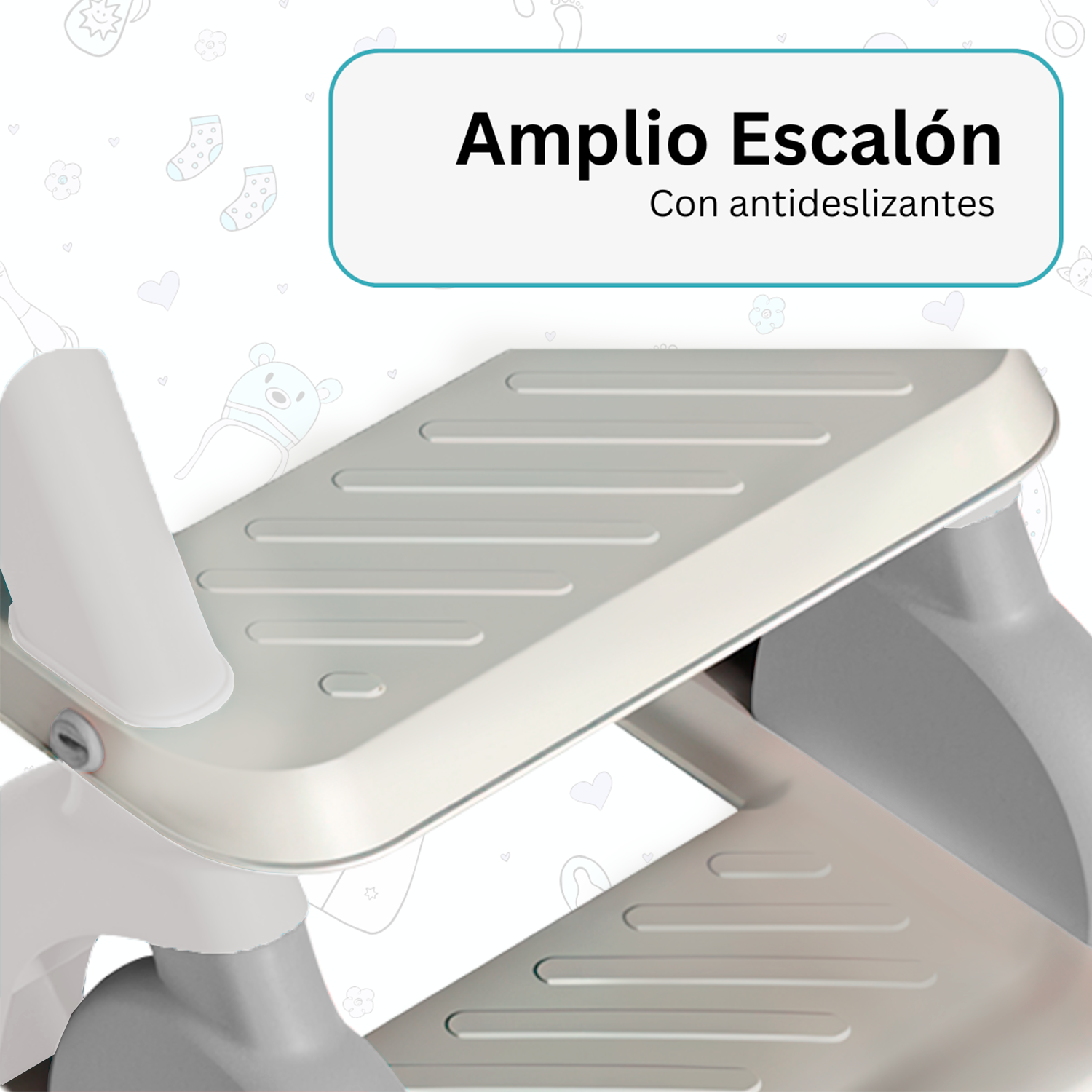 Foto 2 | Asiento Entrenador Infantil Komfort Con Escaletas Plegables Y Antideslizantes