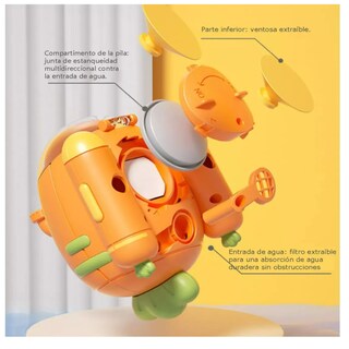 Foto 3 | Juguete Regadera Baño Bebes Belug, Naranja