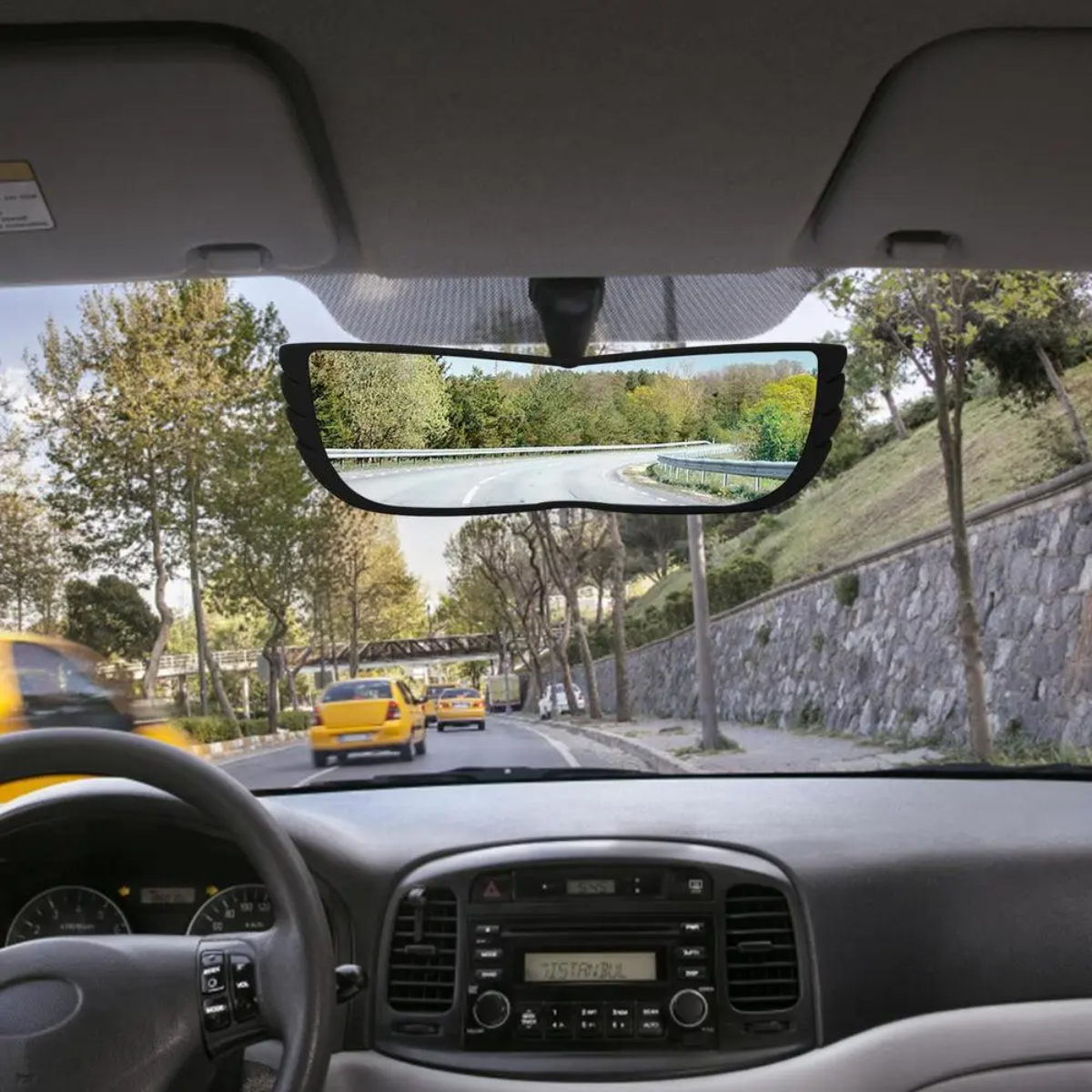 Foto 6 pulgar | Espejo Retrovisor Gran Angular Reduce Puntos Ciego Universal