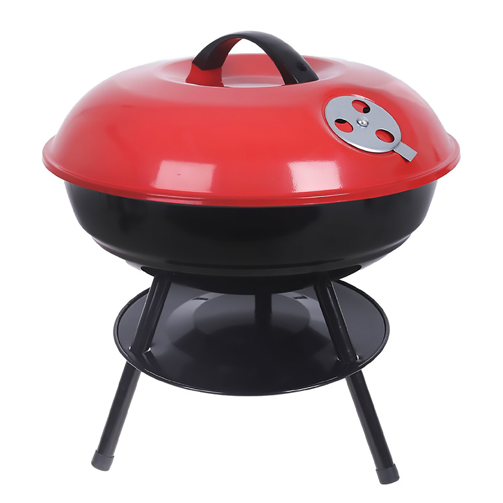 Asador al Carbón Aquila Circular Portátil color Rojo