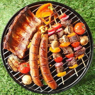 Foto 2 | Asador al Carbón Aquila Circular Portátil color Rojo