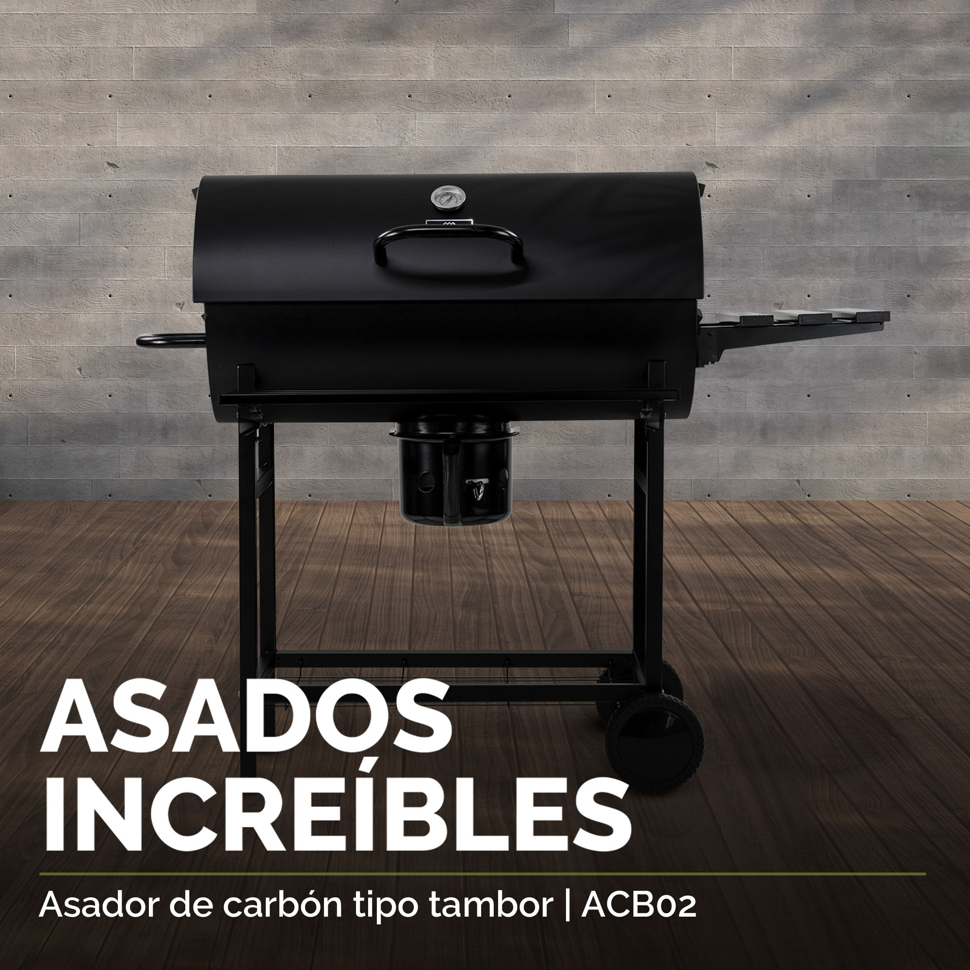 Foto 6 pulgar | Asador de Carbón Tipo Barril 70 Cm Parrilladas Avera Acb02 color Negro