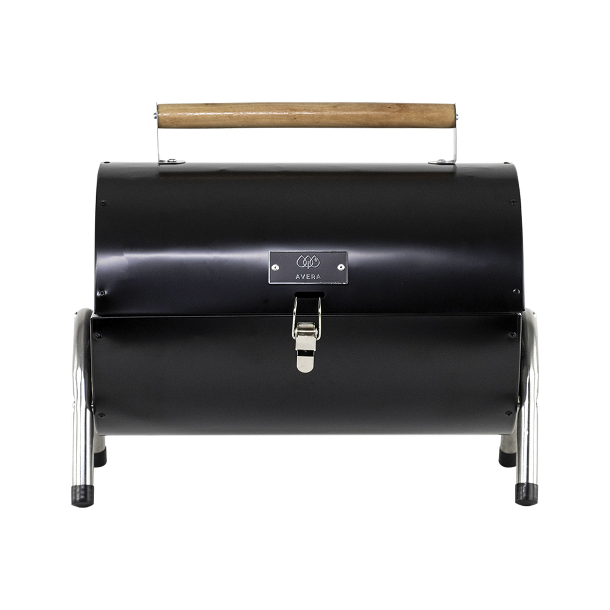 Asador de Carbón Tipo Barril Portátil Avera Acb01 color Negro