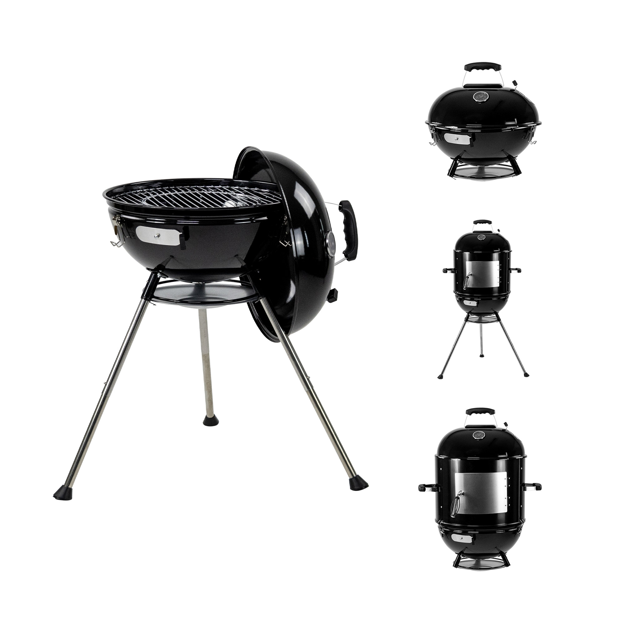 Asador de Carbón Ahumador 18'' Avera Ac18bala color Negro