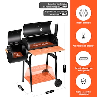 Foto 3 | Asador de Carbón Generac K10134 color Negro 29" con Mesas Auxiliares
