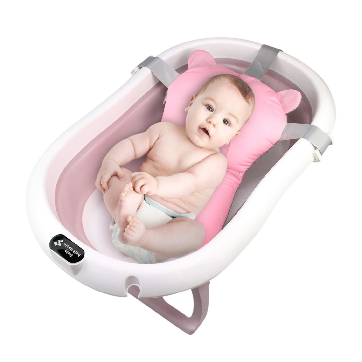Foto 2 pulgar | Bañera Para Bebé Ó Tina De Baño Plegable Con Cojín Flotante Anti-deslizante Nap Baby - Rosa