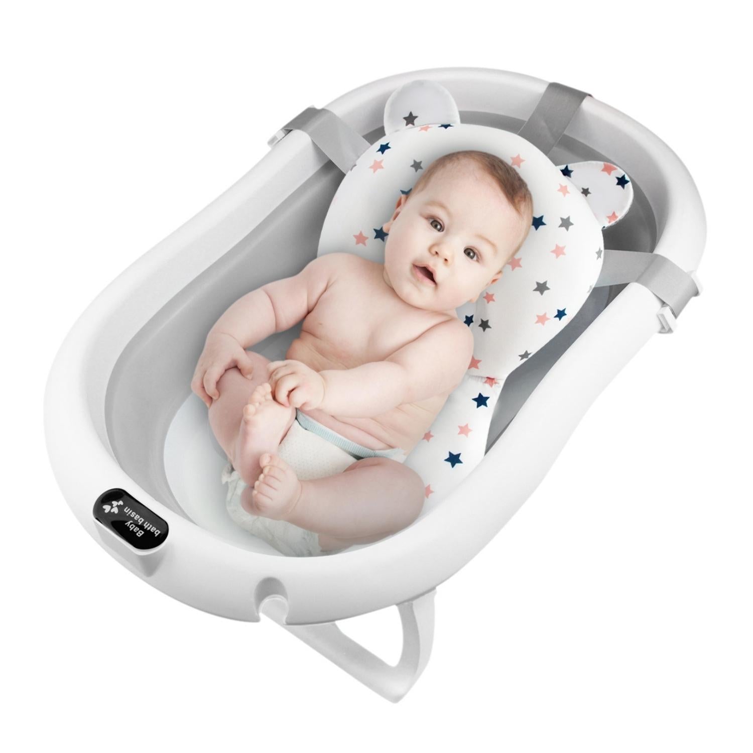 Foto 2 pulgar | Bañera Para Bebé Ó Tina De Baño Plegable Con Cojín Flotante Anti-deslizante Nap Baby - Gris