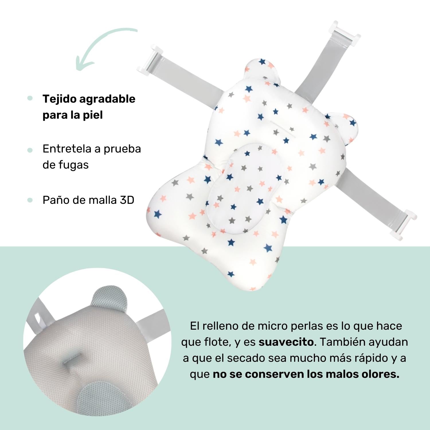 Foto 5 pulgar | Bañera Para Bebé Ó Tina De Baño Plegable Con Cojín Flotante Anti-deslizante Nap Baby - Gris