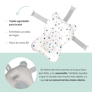 Foto 4 | Bañera Para Bebé Ó Tina De Baño Plegable Con Cojín Flotante Anti-deslizante Nap Baby - Gris