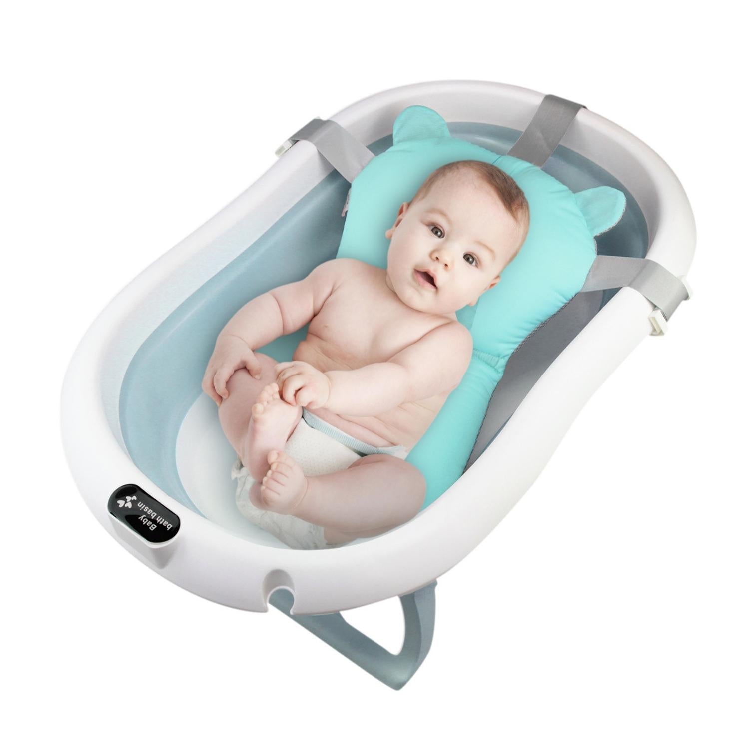 Foto 2 pulgar | Bañera Para Bebé Ó Tina De Baño Plegable Con Cojín Flotante Anti-deslizante Nap Baby - Azul