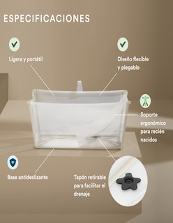 Foto 3 | Paquete De Bañera Stokke Flexi Bath Mas Stand - Sandy Beige