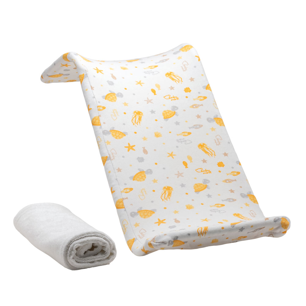 Foto 3 pulgar | Soporte Para Tina Ergonómico Baby Mink Bm325 Amarillo (con Toalla De Repuesto)