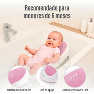 Foto 3 | Bebbly Soporte Para Bañera De Bebé Antideslizante Con Base Ergonómica Reclinada Para Recién Nacido Ideal Para Baño