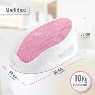 Foto 7 | Bebbly Soporte Para Bañera De Bebé Antideslizante Con Base Ergonómica Reclinada Para Recién Nacido Ideal Para Baño