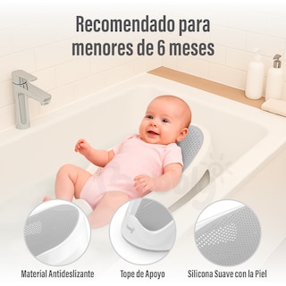 Foto 3 | Bebbly Soporte Para Bañera De Bebé Antideslizante Con Base Ergonómica Reclinada Para Recién Nacido Ideal Para Baño