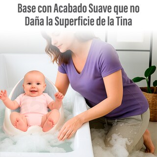 Foto 4 | Bebbly Soporte Para Bañera De Bebé Antideslizante Con Base Ergonómica Reclinada Para Recién Nacido Ideal Para Baño