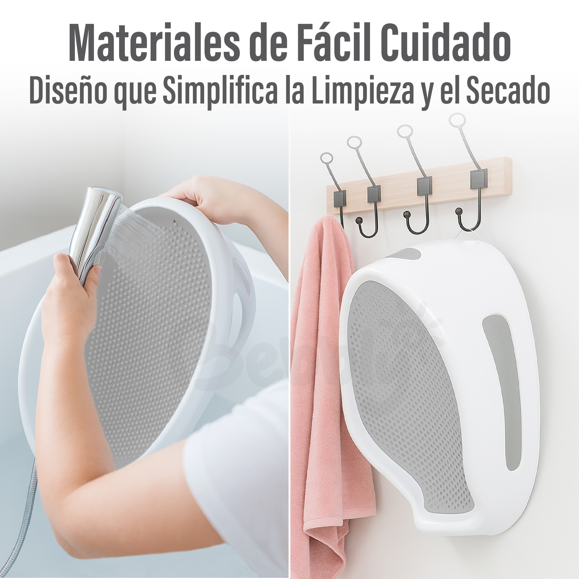 Foto 6 | Bebbly Soporte Para Bañera De Bebé Antideslizante Con Base Ergonómica Reclinada Para Recién Nacido Ideal Para Baño