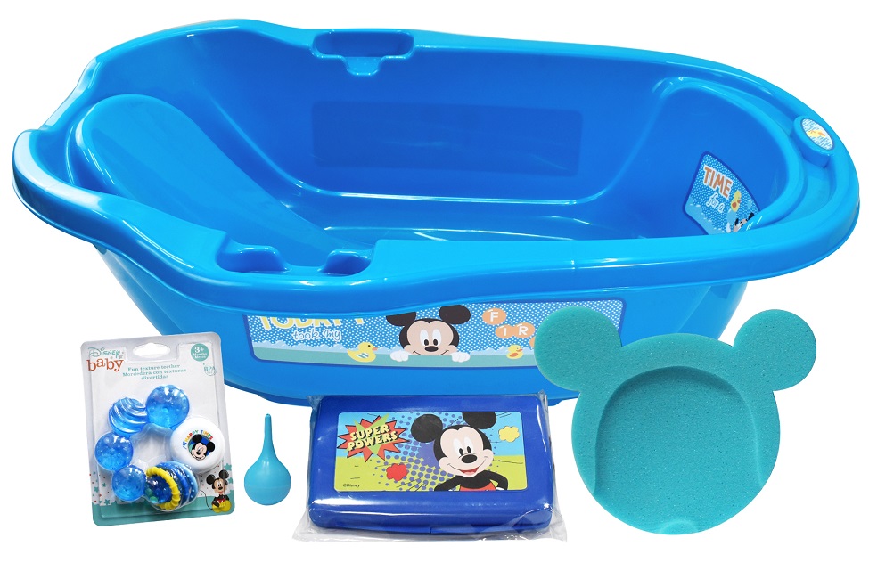 Paquete Baño Del Bebé Mickey Disney color Azul